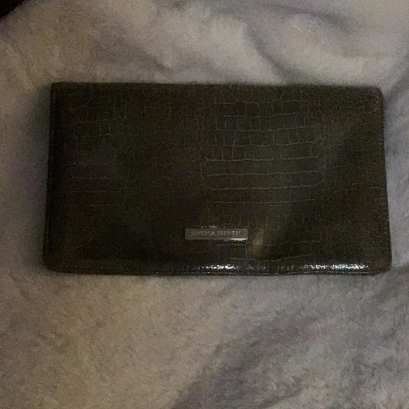 Gorgeous leather reptile print clutch. - Picture 2 of 5